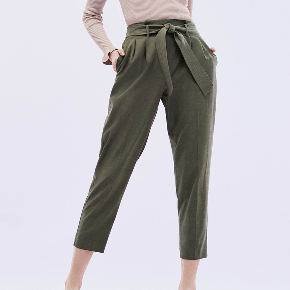 Tie waist pants